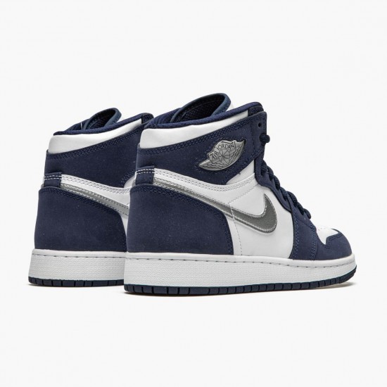 Air Jordan 1 Retro High COJP Midnight Navy Bílý/Midnight Navy/Metallic S DC1788 100 AJ1 Jordánské boty