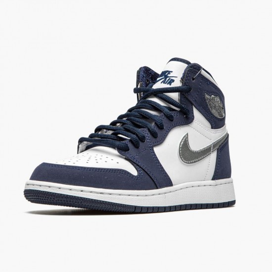 Air Jordan 1 Retro High COJP Midnight Navy Bílý/Midnight Navy/Metallic S DC1788 100 AJ1 Jordánské boty