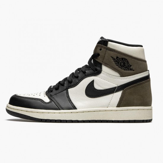 Air Jordan 1 Retro High Dark Mocha Sail/Dark Mocha-Černá-Černá 555088 105 AJ1 Jordánské boty