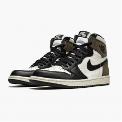 Air Jordan 1 Retro High "Dark Mocha" Sail/Dark Mocha-Černá-Černá 555088 105 AJ1 Jordánské boty