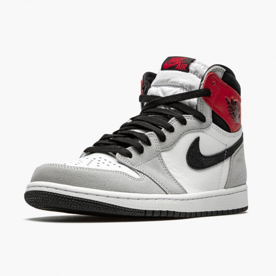 Air Jordan 1 Retro High OG Light Smoke Šedá Bílý/Černá-Light Smoke Šedá-V 555088 126 AJ1 Jordánské boty