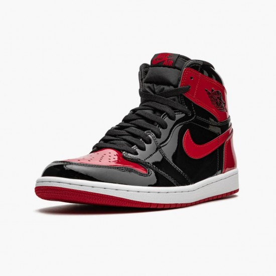 Air Jordan 1 Retro High OG Patent Bred 555088 063 Červené Jordánské boty