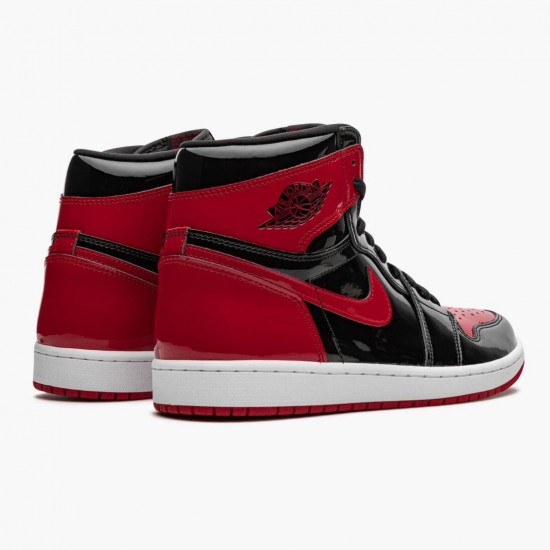 Air Jordan 1 Retro High OG Patent Bred 555088 063 Červené Jordánské boty