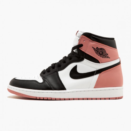 Air Jordan 1 Retro High Rust Růžový Bílý/Černá-Rust Růžový 861428 101 AJ1 Jordánské boty