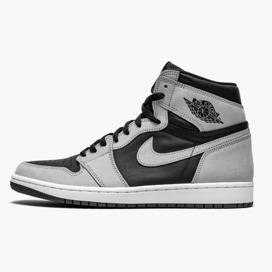 Air Jordan 1 Retro High Shadow 2.0 555088-035 Černá/Bílý-Light Smoke Šedá Jordánské boty