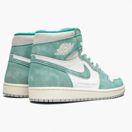 Air Jordan 1 Retro High Turbo Zelená Turbo Zelená/Sail-Bílý Basektball Tenisky 555088 311 Jordánské boty