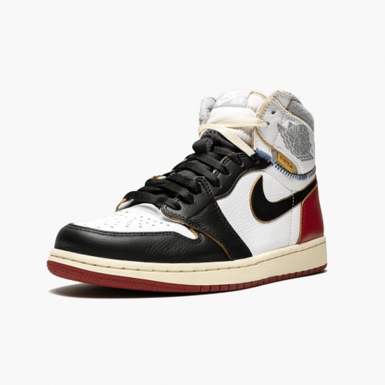 Air Jordan 1 Retro High Union Los Angeles Černá Toe Pánské BV1300 106 Bílý/Černá-Varsity Červené AJ1 Černá Jordánské boty