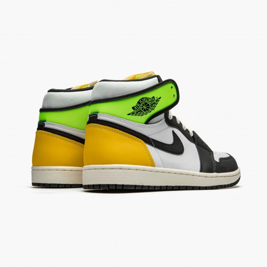 Air Jordan 1 Retro High Bílý Černá Volt University Zlato 555088 118 AJ1 Tenisky