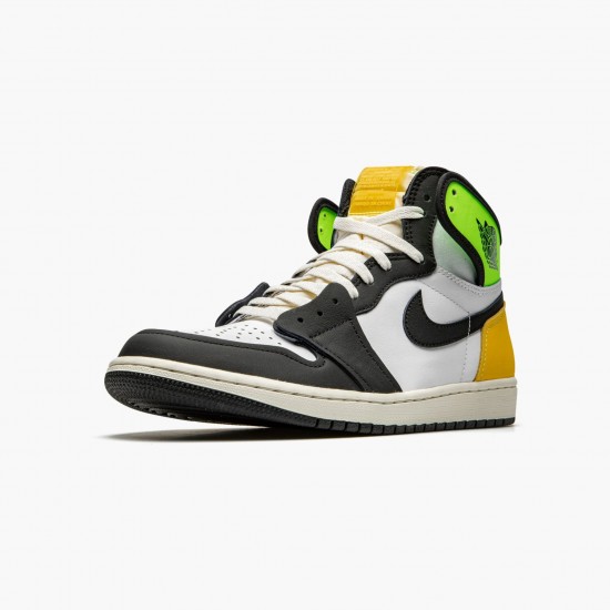 Air Jordan 1 Retro High Bílý Černá Volt University Zlato 555088 118 AJ1 Tenisky