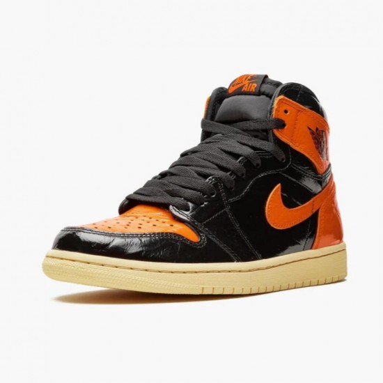 Air Jordan 1 Retro Shattered Backboard Černá/Pale-Vanilla Starfish Basektball Tenisky 555088 028 Pánské Jordánské boty