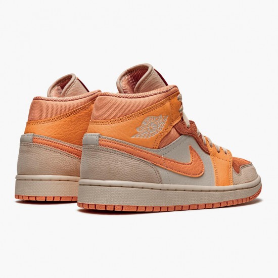 Air Jordan 1 Mid Apricot Oranžovýý DH4270 800 Atomic Oranžovýý/Apricot Agate-Terra Blush AJ1 Jordánské boty