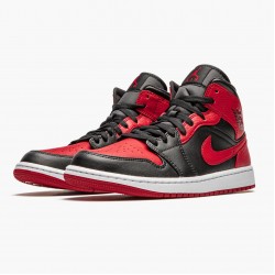 Air Jordan 1 Mid Banned (2020) 554724 074 Černá/University Červené-Černá-Whi AJ1 Jordánské boty