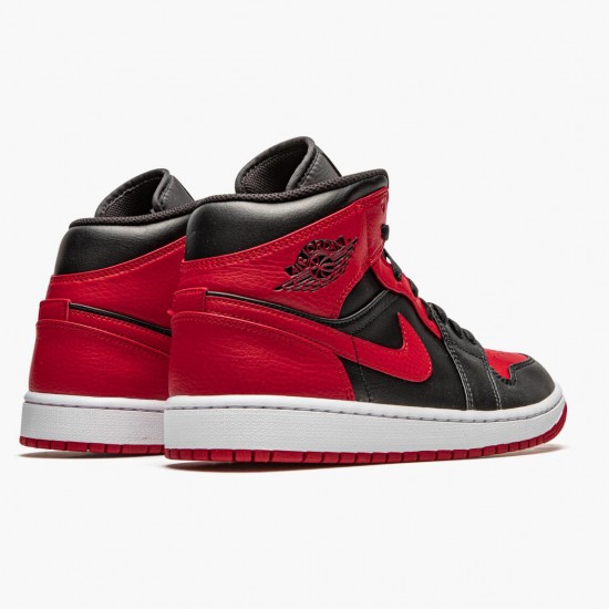 Air Jordan 1 Mid Banned (2020) 554724 074 Černá/University Červené-Černá-Whi AJ1 Jordánské boty