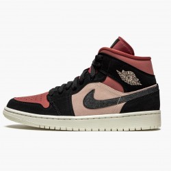 Air Jordan 1 Mid "Canyon Rust" BQ6472 202 Particle Béžový/Černá Dámské AJ1 Jordánské boty