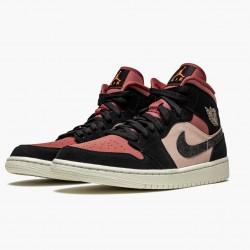 Air Jordan 1 Mid "Canyon Rust" BQ6472 202 Particle Béžový/Černá Dámské AJ1 Jordánské boty