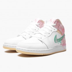 Air Jordan 1 Mid SE GS "Ice Cream" DD1666 100 Dámské Jordánské boty AJ1 