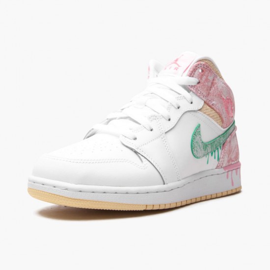 Air Jordan 1 Mid SE GS Ice Cream DD1666 100 Dámské Jordánské boty AJ1