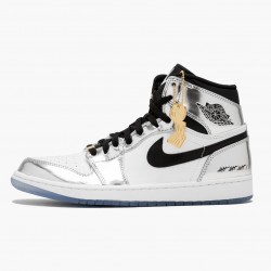 Air Jordan 1 Retro High "Think 16" AQ7476-016 Chrome/Černá-Bílý-Turbo Zelená AJ1 Jordánské boty