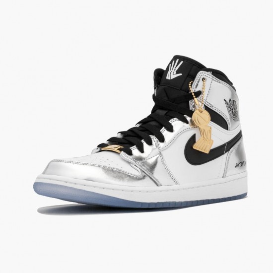 Air Jordan 1 Retro High Think 16 AQ7476-016 Chrome/Černá-Bílý-Turbo Zelená AJ1 Jordánské boty