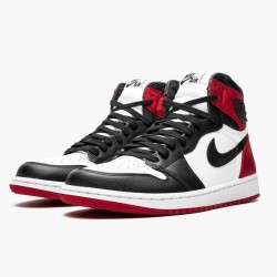 Nike Air Jordan 1 High OG "Satin Černá Toe" Černá/Černá-Bílý-Varsity Červené CD0461 016 AJ1 Jordánské boty