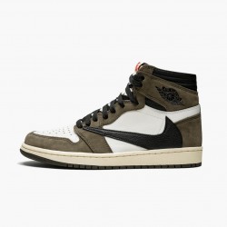 Nike Air Jordan 1 High OG TS SP "Travis Scott" Sail/Dark Mocha-University Červené CD4487 100 AJ1 Tenisky