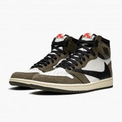 Nike Air Jordan 1 High OG TS SP "Travis Scott" Sail/Dark Mocha-University Červené CD4487 100 AJ1 Tenisky