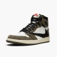 Nike Air Jordan 1 High OG TS SP Travis Scott Sail/Dark Mocha-University Červené CD4487 100 AJ1 Tenisky