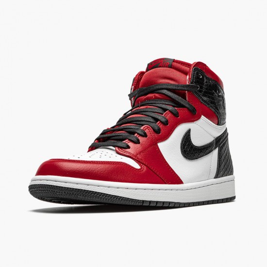 Nike Air Jordan 1 High Retro Dámské Satin Snake Gym Červené/Whte-Černá CD0461 601 AJ1 Tenisky