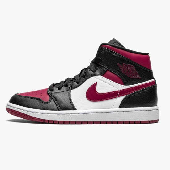 Nike Air Jordan 1 Mid Bred Toe Černá/Gym Červené-Bílý 554724 066 AJ1 Tenisky