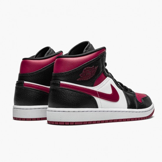 Nike Air Jordan 1 Mid Bred Toe Černá/Gym Červené-Bílý 554724 066 AJ1 Tenisky