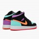 Nike Air Jordan 1 Mid Candy Černá/Total Oranžovýý 554725 083 AJ1 Jordánské boty