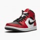 Nike Air Jordan 1 Mid Chicago Černá Toe Černá/Gym Červené-Bílý 554724 069 AF1 Tenisky