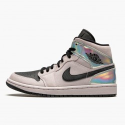 Nike Air Jordan 1 Mid Dirty Powder "Iridescent" Barely Rose/Černá/Multi BQ6472 602 AJ1 Jordánské boty