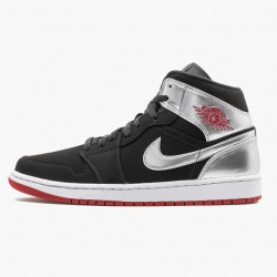 Nike Air Jordan 1 Mid "Johnny Kilroy" Černá/Gym Červené-Metallic Stříbrný Tenisky 554724 057 AJ1 