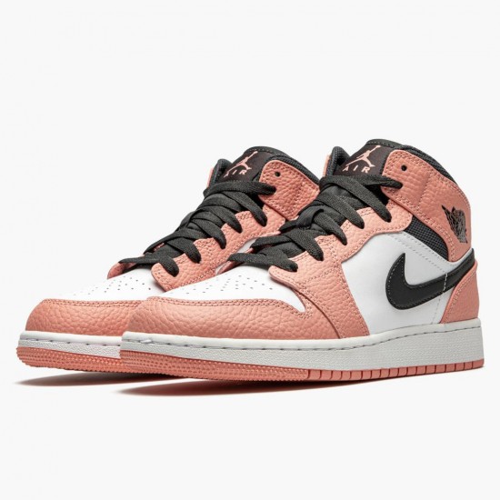 Nike Air Jordan 1 Mid Růžový Quartz Růžový Quartz/DK Smoke Šedá 555112 603 AJ1 Tenisky