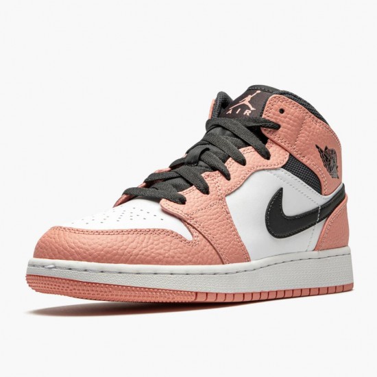 Nike Air Jordan 1 Mid Růžový Quartz Růžový Quartz/DK Smoke Šedá 555112 603 AJ1 Tenisky