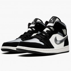 Nike Air Jordan 1 Mid "Satin Šedá Toe" Černá/Anthracite-Sail 852542 011 Tenisky AJ1 