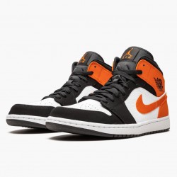 Nike Air Jordan 1 Mid "Shattered Backboard" Černá/Bílý-Starfish 554724 058 AJ1 Tenisky