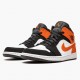 Nike Air Jordan 1 Mid Shattered Backboard Černá/Bílý-Starfish 554724 058 AJ1 Tenisky