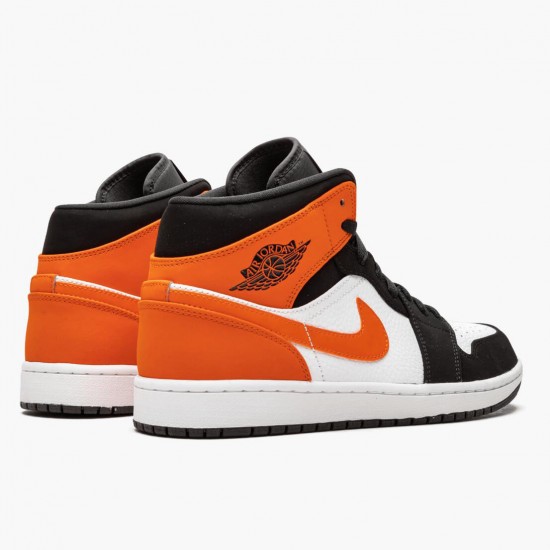 Nike Air Jordan 1 Mid Shattered Backboard Černá/Bílý-Starfish 554724 058 AJ1 Tenisky