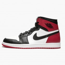 Nike Air Jordan 1 Retro High "Černá Toe" Bílý/Černá-Gym Červené 555088 184 Pánské AJ1 Jordánské boty