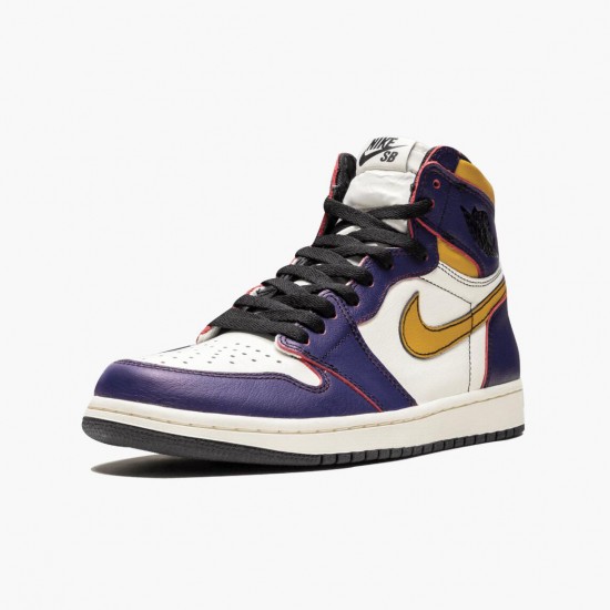 Nike Air Jordan 1 Retro High OG Defiant SB LA to Chicago Nachový/Sail-University Zlato-Bl CD6578 507 AJ1 Jordánské boty