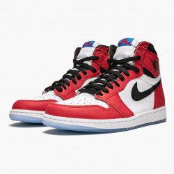 Nike Air Jordan 1 Retro High "Spider-Man Origin Story" Gym Červené/Černá-Bílý-Photo Modrý 555088 602 Pánské AJ1 Jordánské boty