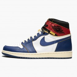 Nike Air Jordan 1 Retro High Union Los Angeles "Storm Modrý" Bílý/Stormblue-Varsity Červené BV1300 146 Pánské AJ1 Jordánské boty