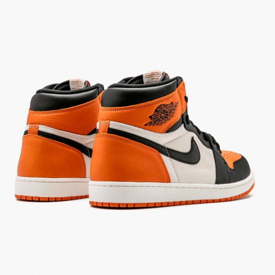 Nike Air Jordan 1 Retro Shattered Backboard Černá/Starfish-Sail 555088 005 Pánské AJ1 Jordánské boty