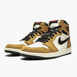 Nike Air Jordan 1 "Rookie of the Year" Zlatoen Harvest/Černá-Sail 555088 700 AJ1 Jordánské boty