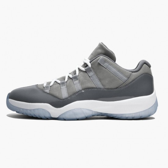 Air Jordan 11 Low Cool Šedá 528895 003 Medium Šedá/Bílý-Gunsmoke AJ11 Černá Jordánské boty