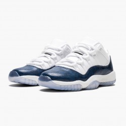 Air Jordan 11 Low "Navy Snakeskin" Pánské CD6847 102 Whiite Černá-Navy AJ11 Černá Jordánské boty