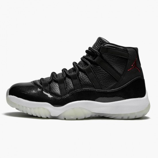 Air Jordan 11 Retro 72-10 378037 002 Černá Gym Červené-Bílý-Anthracite AJ11 Černá Jordánské boty