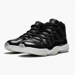 Air Jordan 11 Retro "72-10" 378037 002 Černá Gym Červené-Bílý-Anthracite AJ11 Černá Jordánské boty